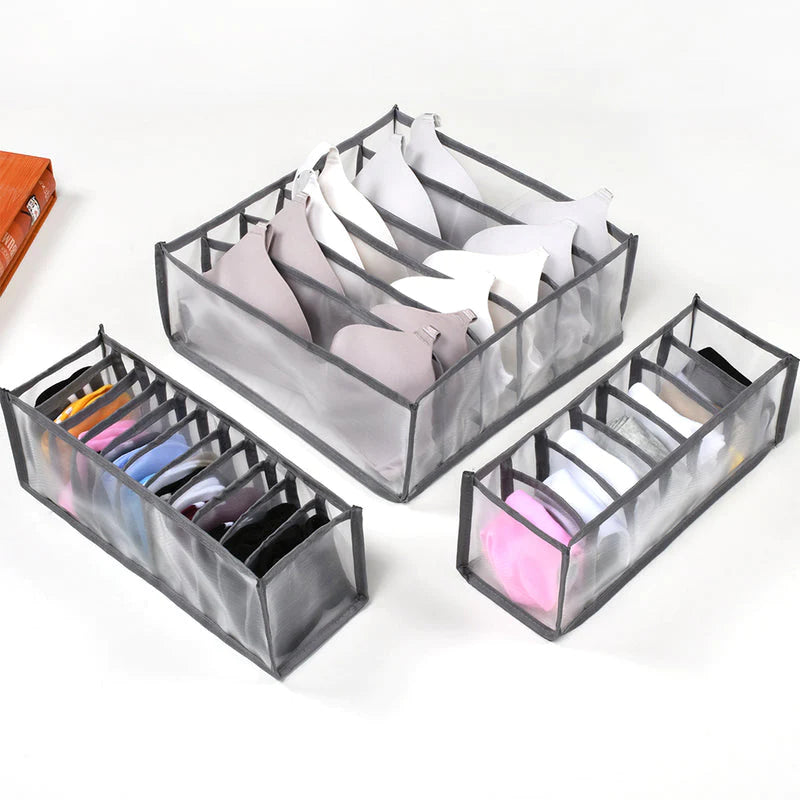 Set de 3 Organizadores de Ropa Interior Brasiers Medias