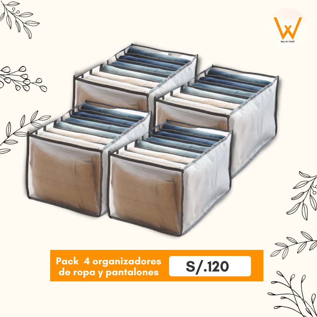 PACK 3 DE ORGANIZADOR DE POLOS & PANTALONES