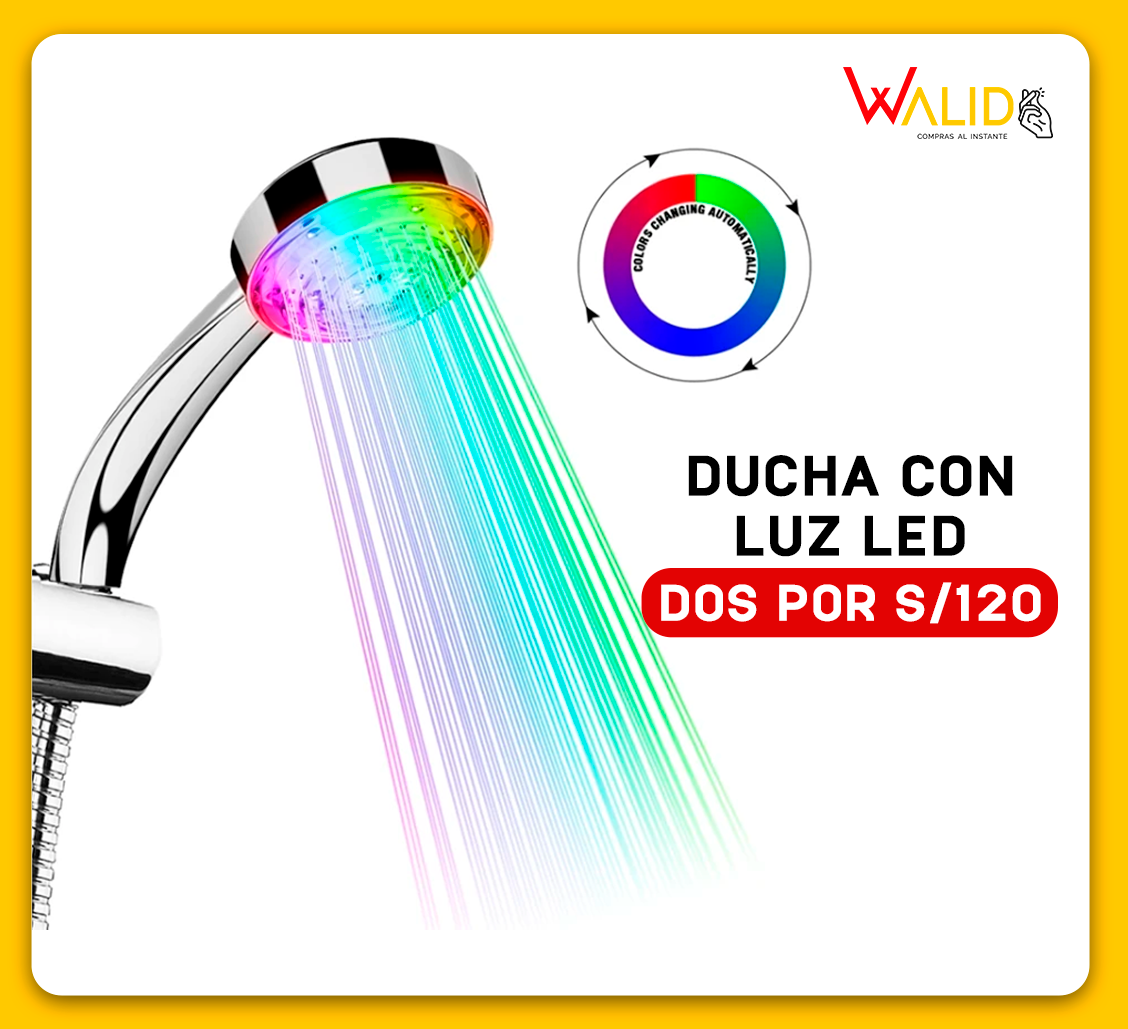 Ducha con Luz LED 🚦