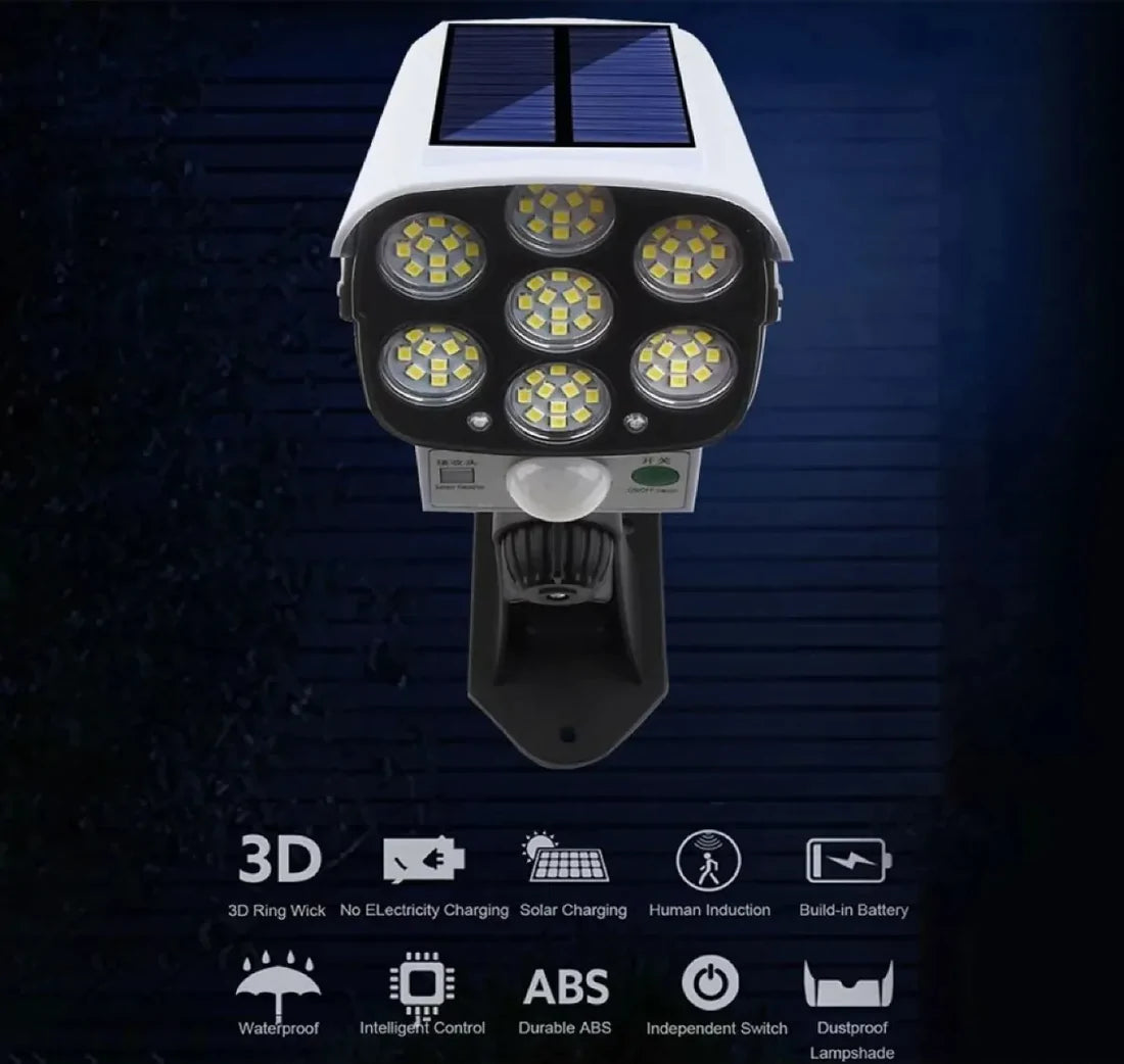 FOCO LED SOLAR - LAMPARA TIPO CAMARA