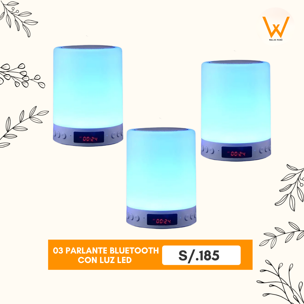 PARLANTE BLUETOOH CON LUZ LED