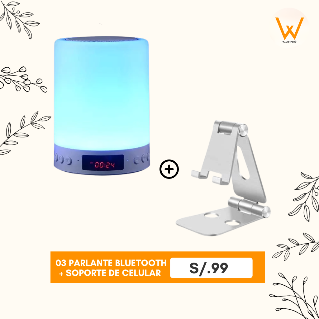 PARLANTE BLUETOOH CON LUZ LED