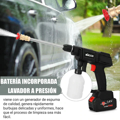 Pistola de Lavado de Alta Presión Recargable 24V