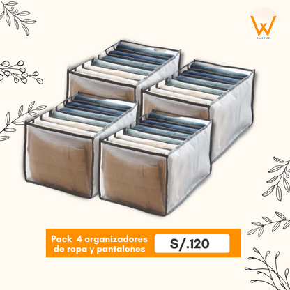 PACK 3 DE ORGANIZADOR DE POLOS  & PANTALONES